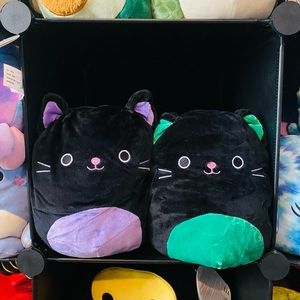 Squishmallow Halloween Autumn and Cleo the cat 8"